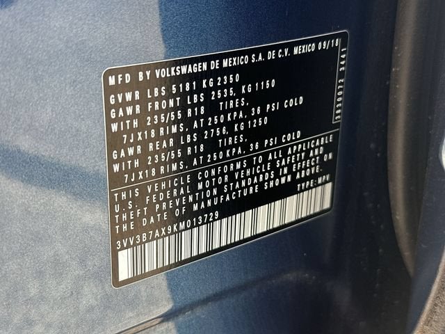 2019 Volkswagen Tiguan 2.0T SEL
