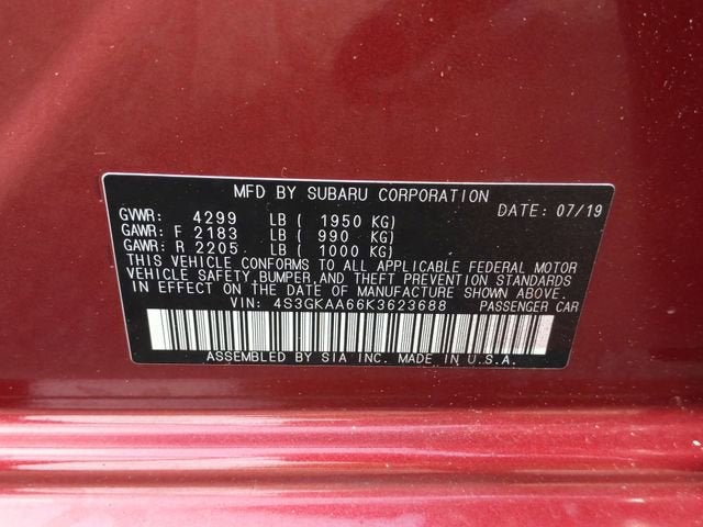 2019 Subaru Impreza 2.0I