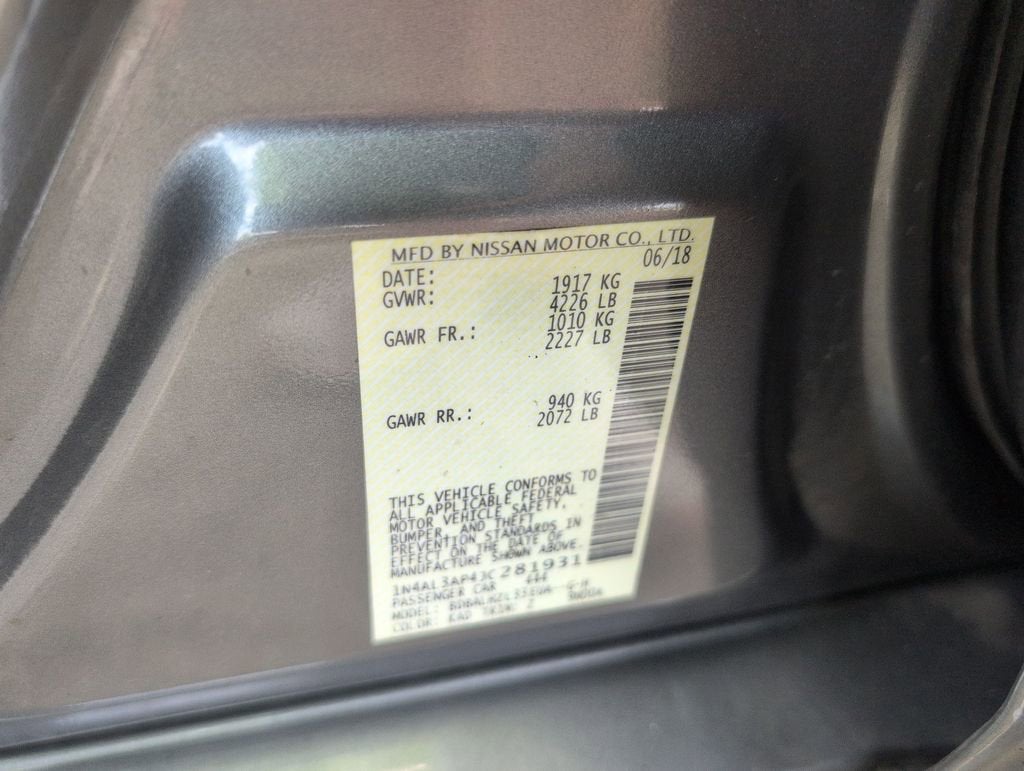 2018 Nissan Altima 2.5 SR