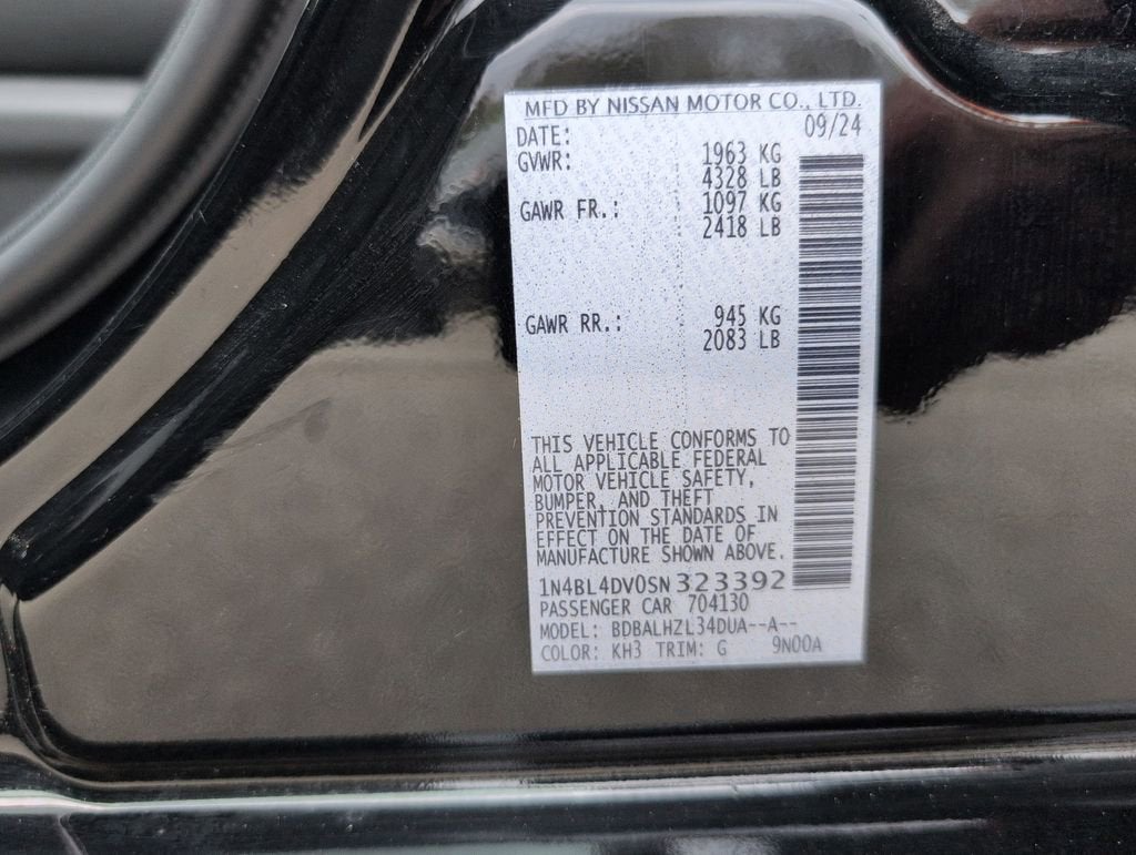 2025 Nissan Altima SV FWD