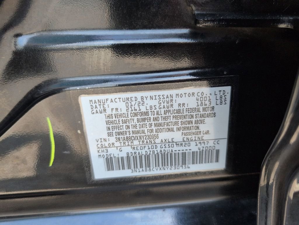 2022 Nissan Sentra SV Xtronic CVT